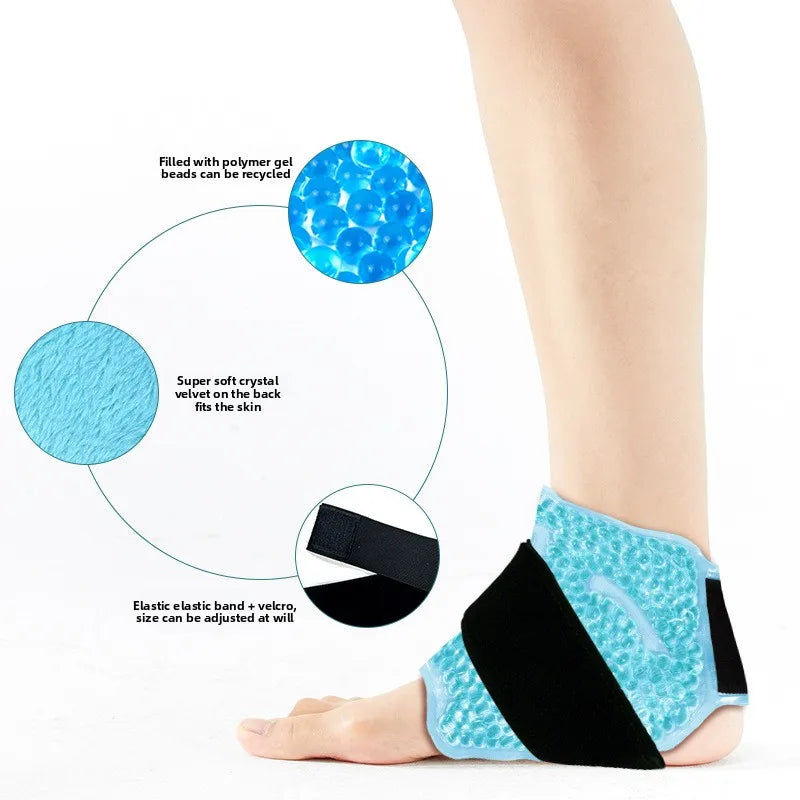 ‌Ankle Support Ice Wrap – Reusable Gel Cold Therapy Brace for Swelling & Pain Relief (360° Wrap Design，Physical Cooling)