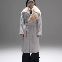 Color-block Design Over-the-knee Trench Coat Silhouette Plus-thick Cotton Coat - Premium Apparel Deal | Everyday Home Deal