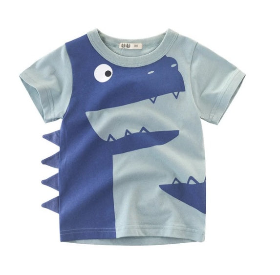 Boys' Summer Korean Style Cotton Graphic Short-Sleeve T-Shirt — Premium Apparel Deal | Everyday Home Deal