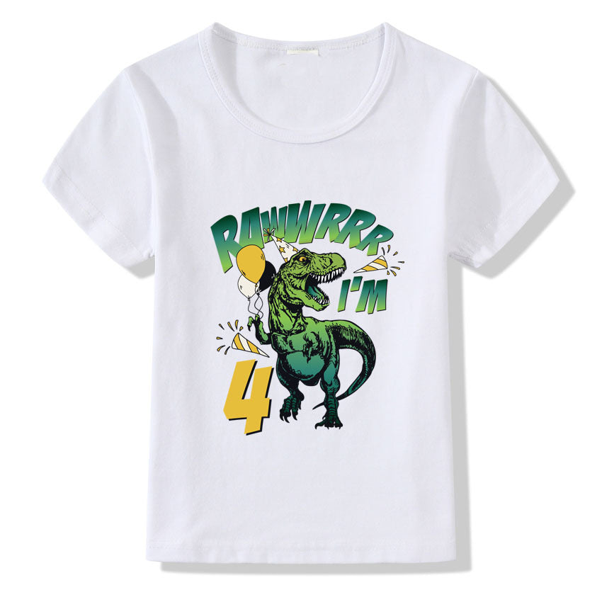 Children's Milestone Birthday Numbers 1-9 Casual Graphic Tee — Premium Apparel Deal | Everyday Home Deal