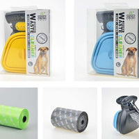 Dog Pet Travel Foldable Pooper Scooper With 1 Roll Decomposable bags Poop Scoop Clean Pick Up Excreta Cleaner Epacket Shipping