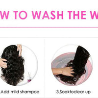 Brazilian Water Wave Headband Human Hair Wigs