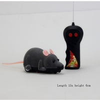 New flocking electric remote control simulation funny cat mouse color box packaging cat toy pet supplies self-contained battery