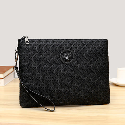 Men's Woven-Texture Personalized Minimalist Clutch - Premium Apparel Deal | Everyday Home Deal