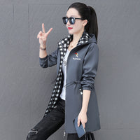 Womens Fashionable Loose-fit Oversized Hooded Jacket
