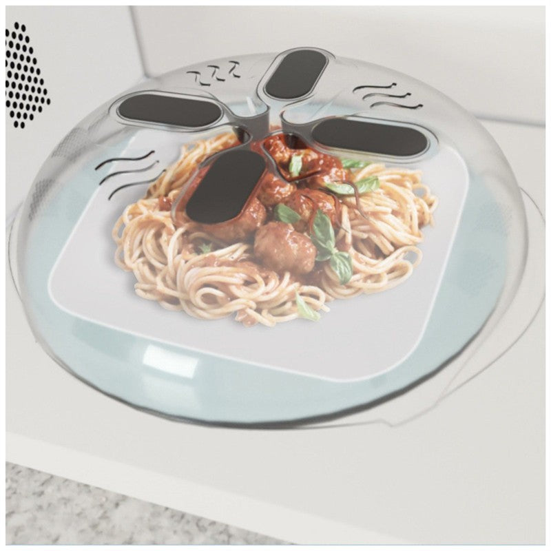 Magnetic Microwave Splatter Cover – Vented Food Cover with Steam Release