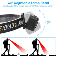 2Packs Rechargeable Motion Sensor Headlamp 6 Light Modes COB XPG Headlight Torch Flashlight For Fishing Running Camping Hiking