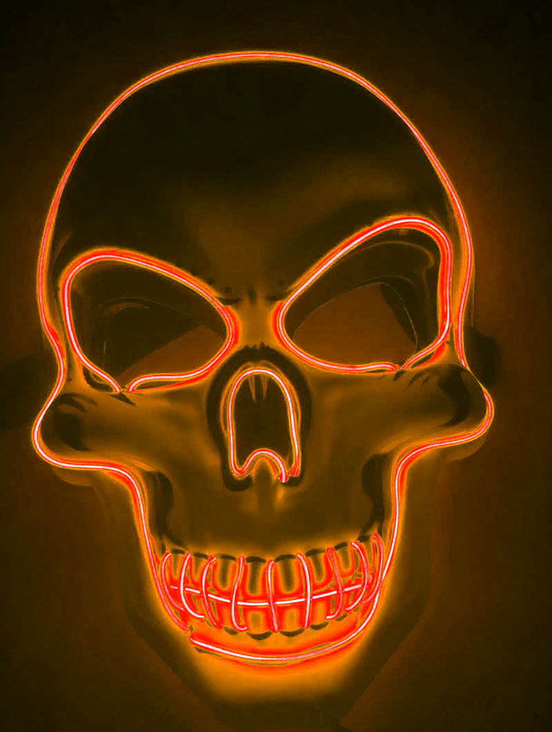 Halloween Skeleton Mask LED Glow Scary Mask | Everyday Home Deal