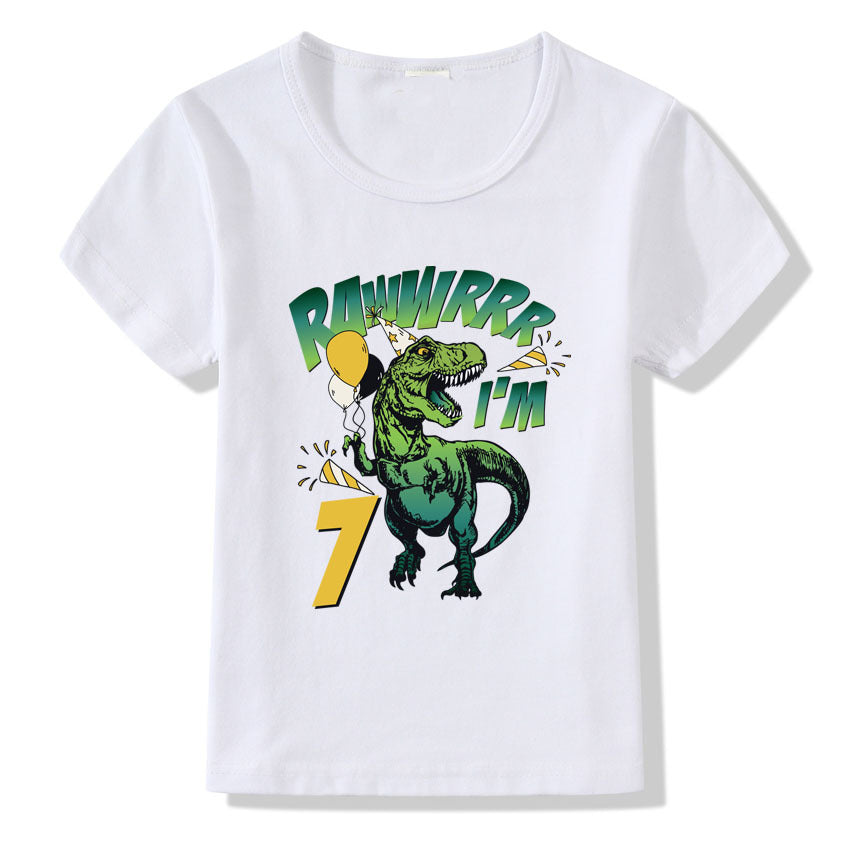 Children's Milestone Birthday Numbers 1-9 Casual Graphic Tee — Premium Apparel Deal | Everyday Home Deal