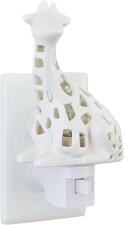 Handmade LED Ceramic Night Light (White Giraffe)