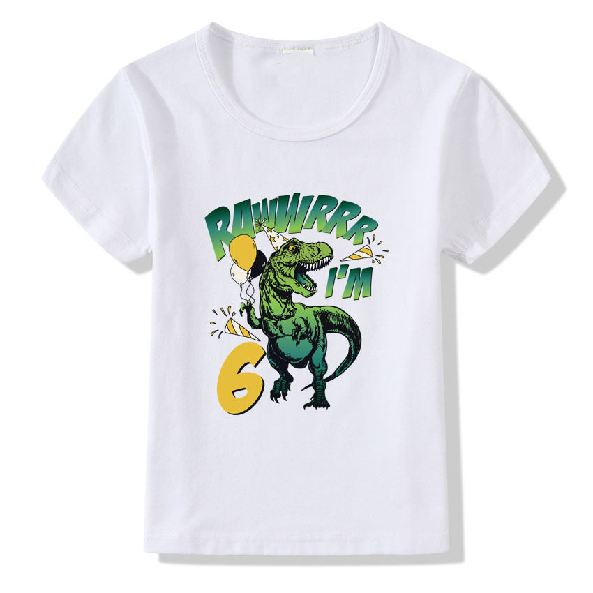 Children's Milestone Birthday Numbers 1-9 Casual Graphic Tee — Premium Apparel Deal | Everyday Home Deal