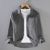 Mens Casual Workwear Layered Corduroy Shirt