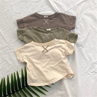 Baby & Toddler Summer Minimalist 100% Pure Cotton Short-Sleeve T-Shirt — Premium Apparel Deal | Everyday Home Deal