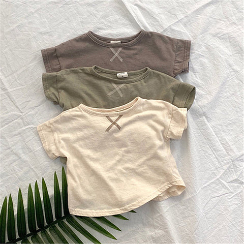 Baby & Toddler Summer Minimalist 100% Pure Cotton Short-Sleeve T-Shirt — Premium Apparel Deal | Everyday Home Deal