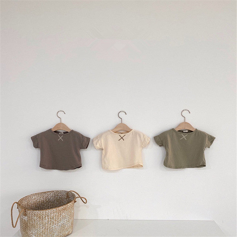 Baby & Toddler Summer Minimalist 100% Pure Cotton Short-Sleeve T-Shirt — Premium Apparel Deal | Everyday Home Deal