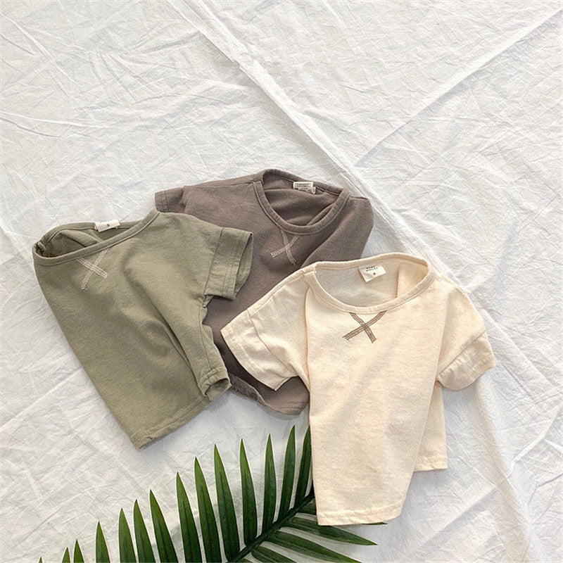 Baby & Toddler Summer Minimalist 100% Pure Cotton Short-Sleeve T-Shirt — Premium Apparel Deal | Everyday Home Deal