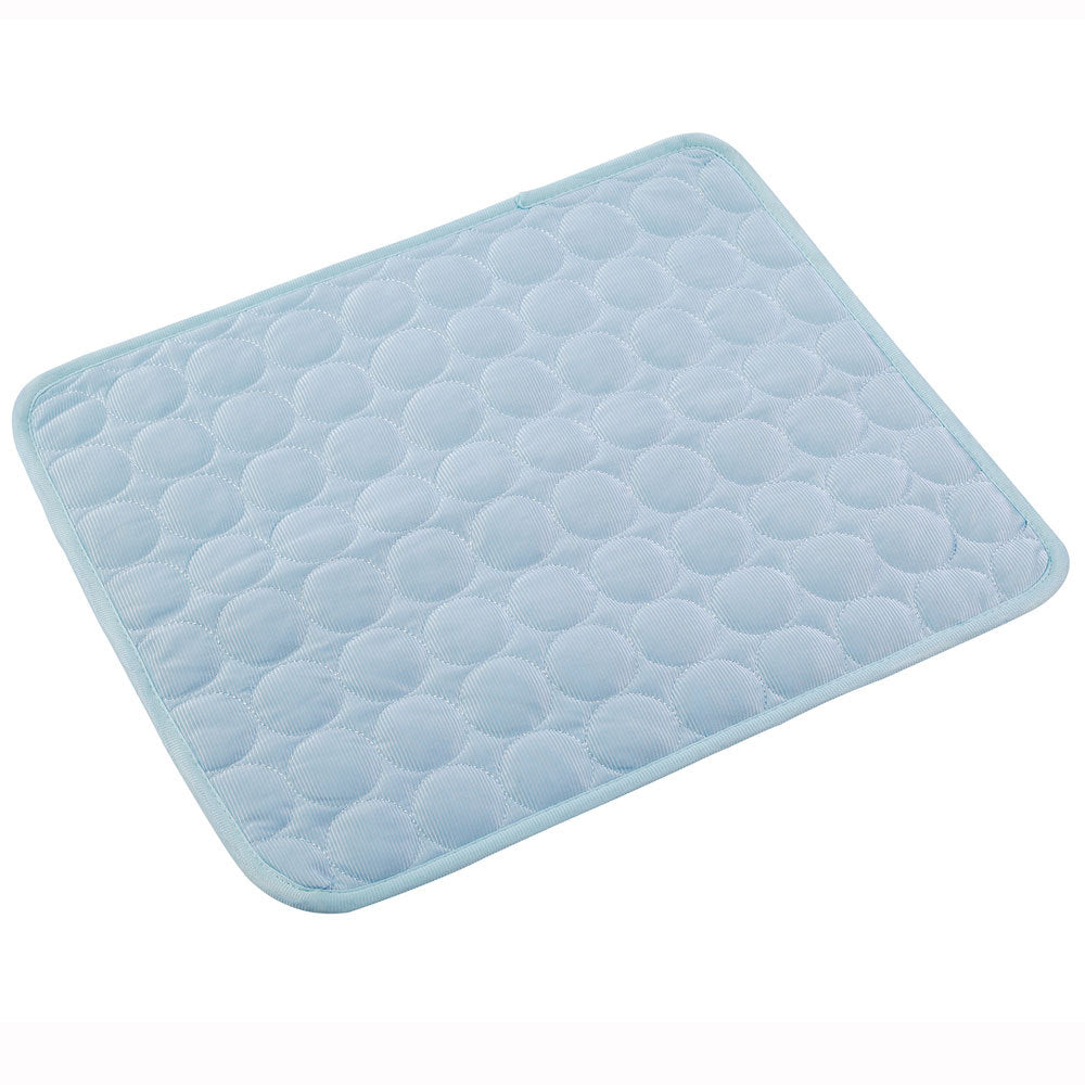 Ice-Silk Pet Cooling Mat — Self-Cooling Pad for Dogs & Cats, 70×56cm (Blue)