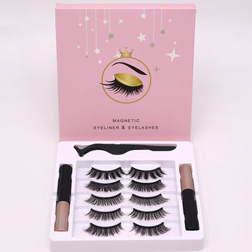 Magnetic Eyelashes Eyeliner Set Long Lasting False Mink Waterproof Eye Lashes Extension Reusable Beauty Makeup Tool | Everyday Home Deal