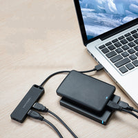 Chm Series Usb2.0 To Usb2.0X4 and Micro Usb Power Supply Black 0.5M