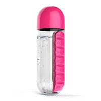 Portable Water Bottle with 7-Day Medicine Pill Organizer for Travel | Everyday Home Deal