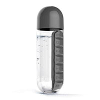 Portable Water Bottle with 7-Day Medicine Pill Organizer for Travel | Everyday Home Deal