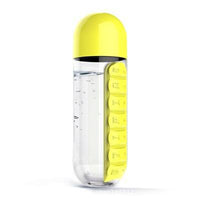 Portable Water Bottle with 7-Day Medicine Pill Organizer for Travel | Everyday Home Deal