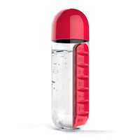 Portable Water Bottle with 7-Day Medicine Pill Organizer for Travel | Everyday Home Deal