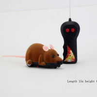 New flocking electric remote control simulation funny cat mouse color box packaging cat toy pet supplies self-contained battery