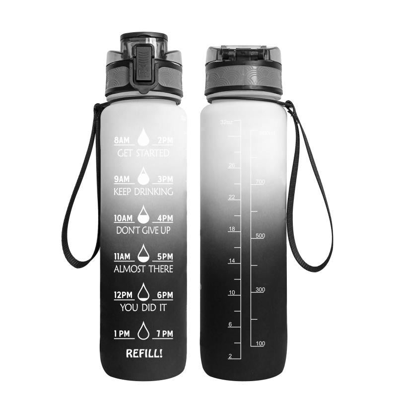 1000ml Transparent Kawaii Water Bottle with Infuser | BPA-Free Sports Flask | Everyday Home Deal