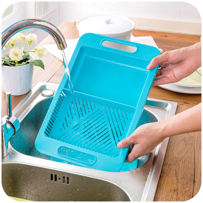 Multifunction Cutting Board with Sink Drain Basket | Kitchen Chopping Board | Everyday Home Deal