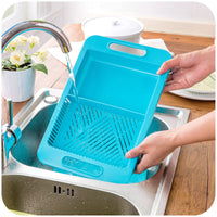 Multifunction Cutting Board with Sink Drain Basket | Kitchen Chopping Board | Everyday Home Deal