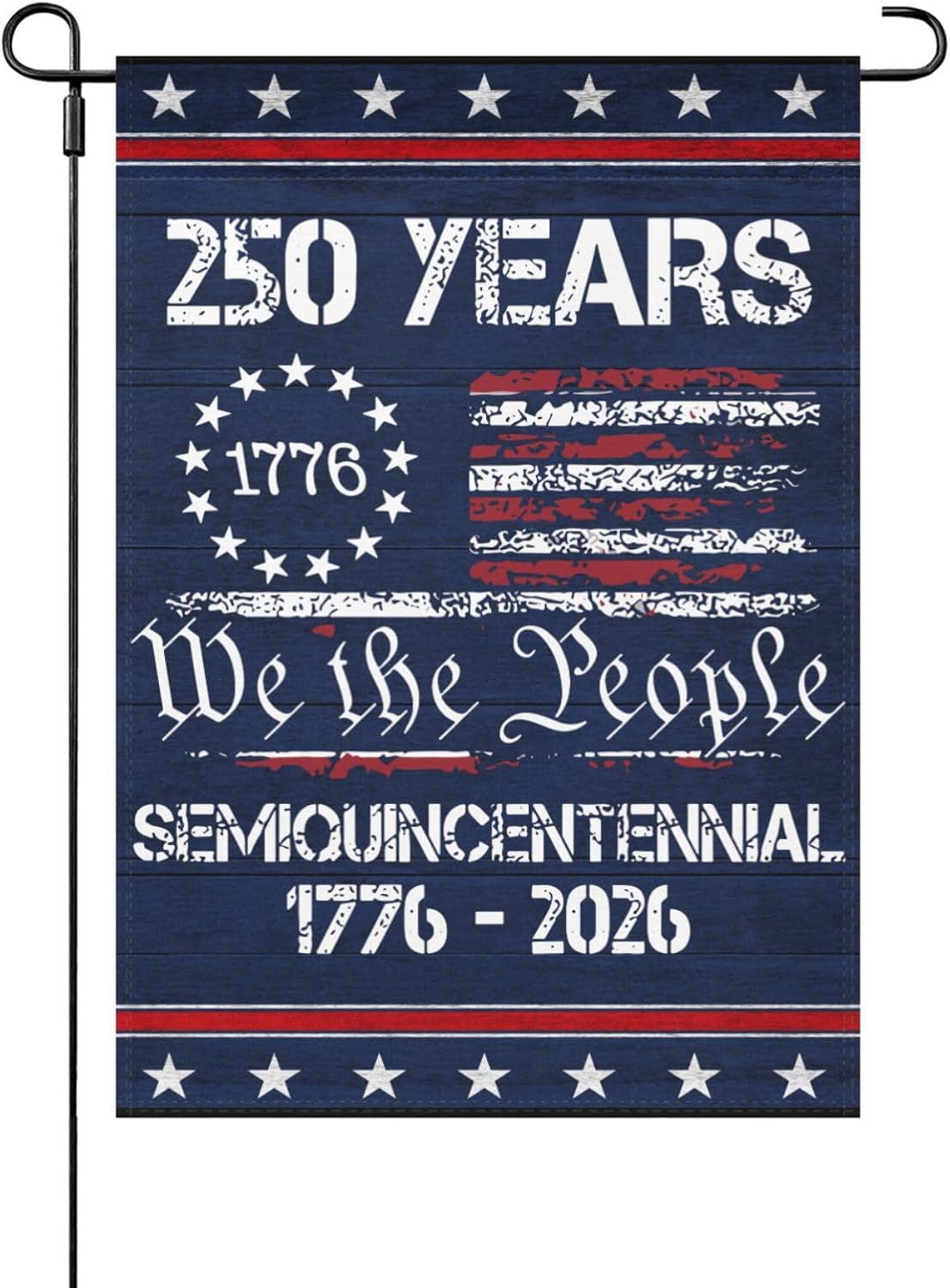 250Th Anniversary USA Flag 1776-2026 Vintage Patriotic Banner