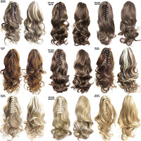Long Wave Ponytail Wrap Around Ponytail Clip In Hair Headwear Gray Hairpiece Natural Extensions