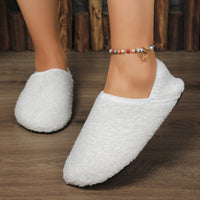 One-step Warm Shoes Closed-toe Slippers With Extra Fleece For Added Warmth And Thickness
