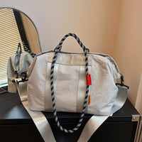 Grid Pattern Large Capacity Tote Bag