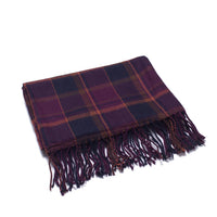 British-style Mens And Womens Couple Tassel Scarf With Large Plaid Pattern