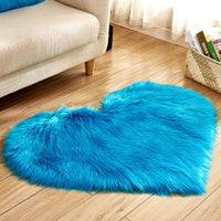 Plush Heart Shaped Carpet Non-Slip Mat Fluffy Rug Floor Mat Blanket Sofa Cushion Foot Pad Carpets For Living Room Home Decor