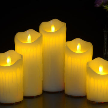 Real Wax Flameless Candles — 3-Piece Set