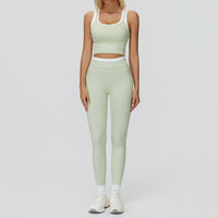 Contrast Nude Yoga Suit Thread