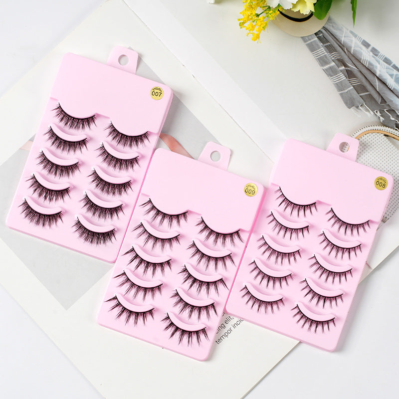 5 Pairs Manga Lashes New Arrival Anime Cosplay Natural Wispy  Korean Makeup Artificial False Eyelashes | Everyday Home Deal