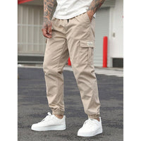 Men's Retro Drawstring Multi Pocket Workwear Casual Pants