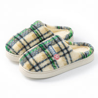 Women's Home Plush Warm Non-slip Plaid Cotton Shoes | Everyday Home Deal