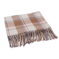 British-style Mens And Womens Couple Tassel Scarf With Large Plaid Pattern