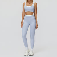 Contrast Nude Yoga Suit Thread