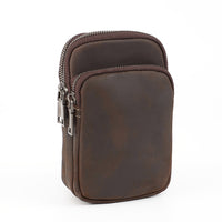 Genuine Leather Mens Cowhide Durable Work Belt-Powered Bag