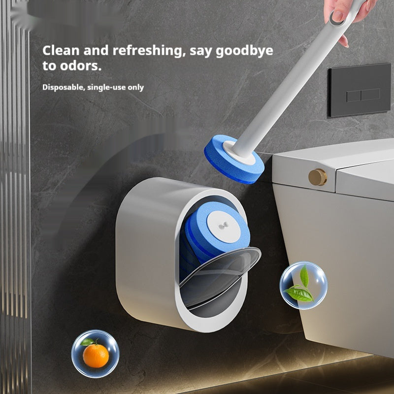 Disposable Toilet Cleaning System designed to make toilet cleaning quicker, simpler, and less messy — with no dirty brush to store after you're finished.