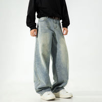 Retro-fit High-street Washed-and-distressed Jeans