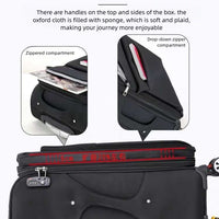 Waterproof Cross-border Black Oxford Cloth Suitcase, Durable 30 Inch Large Capacity, 20 Inch Boarding Case, Luggage Compartment