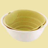Double-Layer Drain Basket | Fruit Vegetable Rice Strainer | Everyday Home Deal