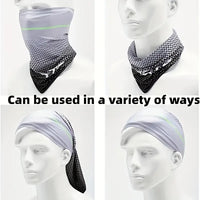 UV Resistant Ice Silk Cooling Set - 1 Pair Arm Sleeves 1 Face Mask Scarf,  Sun Protection For Running, Cycling, Outdoor Sports